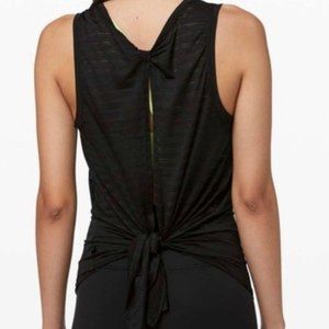 Lululemon Meet Halfway Striped Open Back Tank